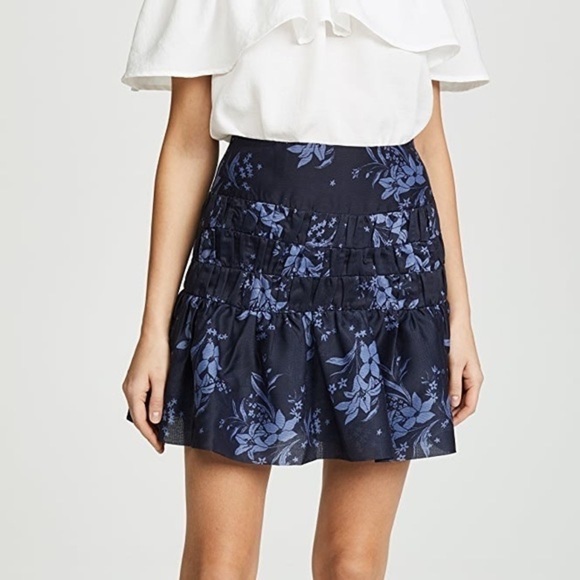 Keepsake Stand Tall Skirt in Blue Floral - Picture 7 of 10